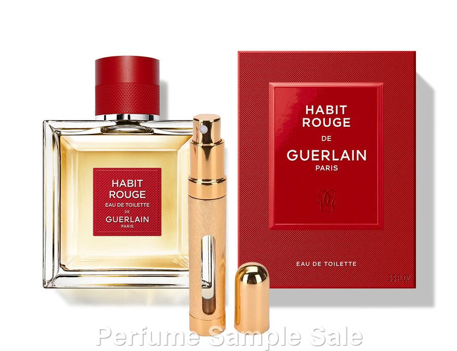 Guerlain Habit Rouge Eau de Toilette 12ml Sample in Big Travel Atomiser Spray